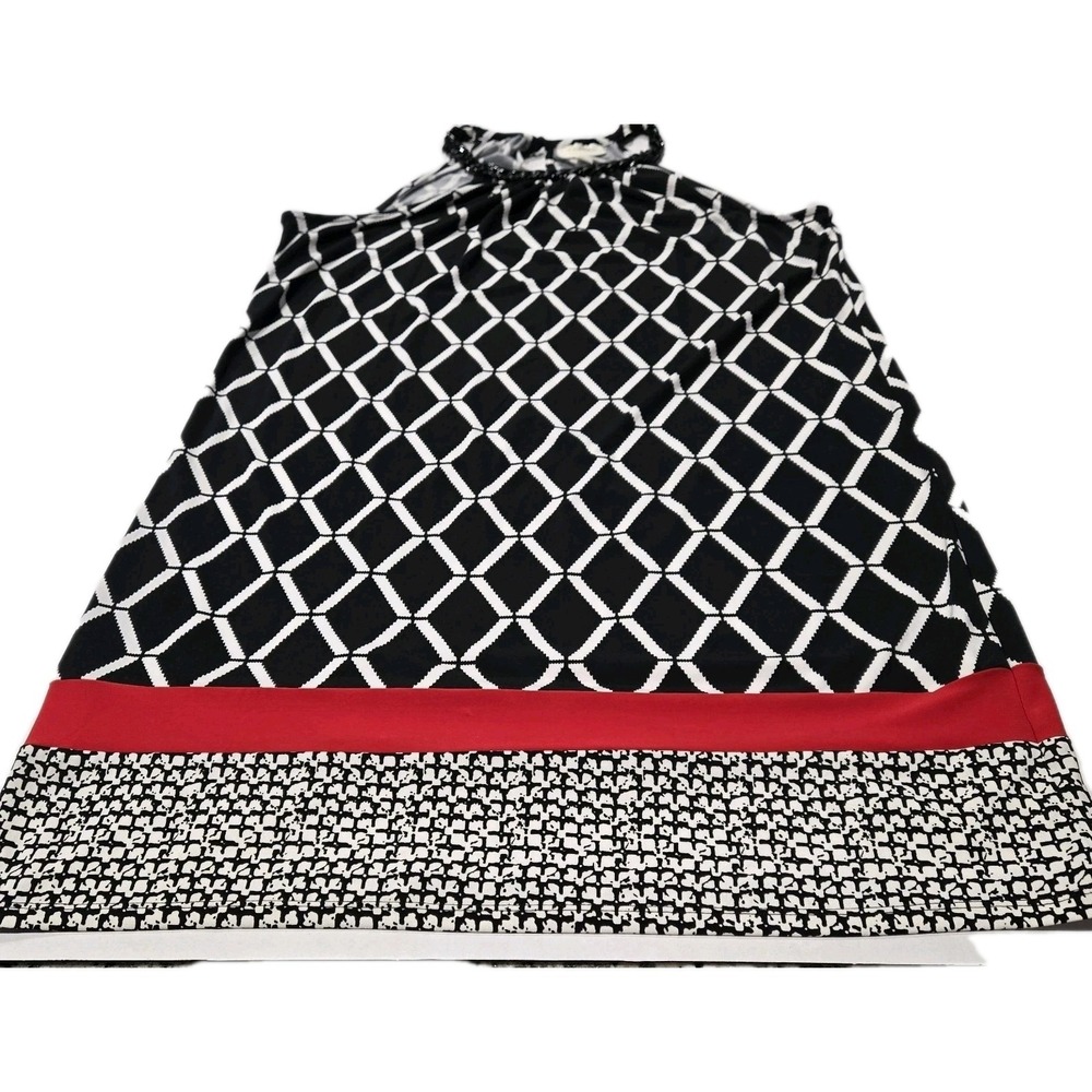 Black,white,red Summer Sun Dress, Coverup Size Medium Prelude Brand